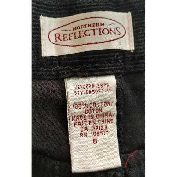 Northern Reflections Corduroy Pants Women's Weekend Cords Size 8 Dark Academia - Picture 4 of 5